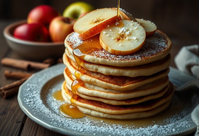 Apple Cinnamon Pancakes for Breakfast